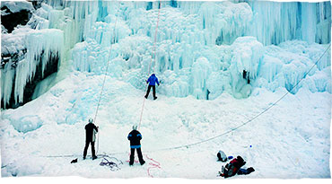 Cascade de glace en Italie